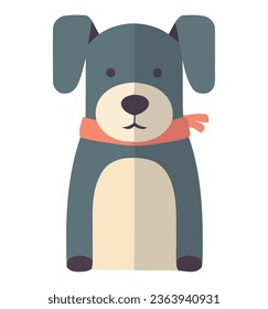 Cute dog vector design over white