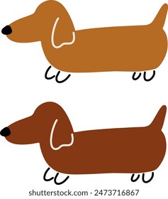 Lindo Vector de perro | Estilo Doodle | Minimalista