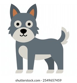 cute  dog vector icon with white background