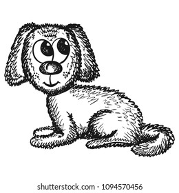 Cute dog. Vector illustration