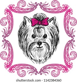 Cute dog. Vector illustration