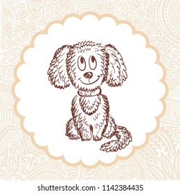 Cute dog. Vector illustration
