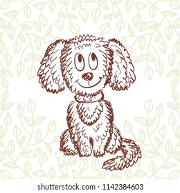 Cute dog. Vector illustration