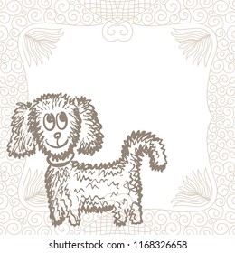 Cute dog. Vector illustration