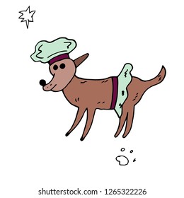 Cute dog. Vector illustration.