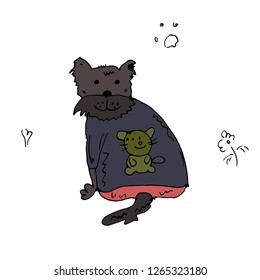 Cute dog. Vector illustration.