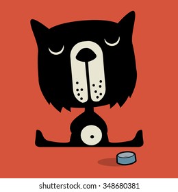 Cute dog, vector illustration