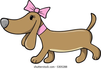 Ilustración de vectores de perro lindo