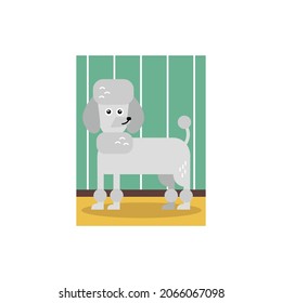 Cute dog vector illustration in children's flat style