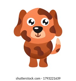 Cute dog vector illustration. Flat design.