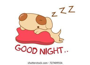 Cute Dog . Vector Illustration. Isolated on white background.