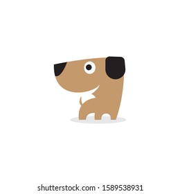 cute dog vector illustration logo template