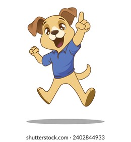 ilustración vectorial de perro lindo, mascota de perro