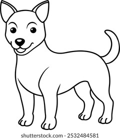 A cute dog vector illustration on white background