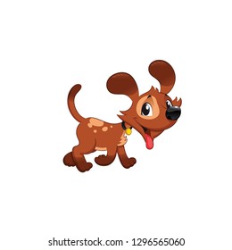 cute dog vector on white background