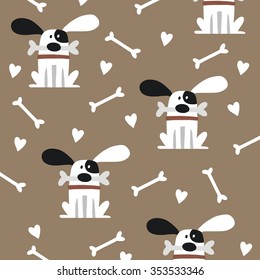 cute dog vector pattern