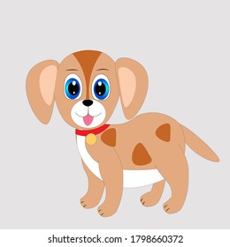 cute dog vector, pet  illustration, 