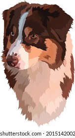 Cute dog vector portrait, dog vector art