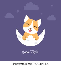 Cute Dog vector print, cartoon illustration, greeting card, kids cards for birthday poster or banner, doodle invitation