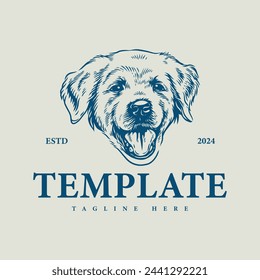 cute dog vintage logo inspiration
