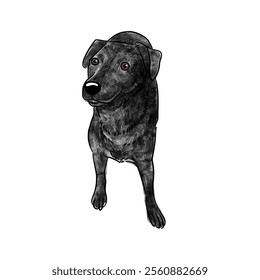 Cute Dog watercolor style illustration