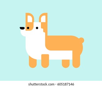 Cute Dog Welsh Corgi.Funny corgi vector illustration design