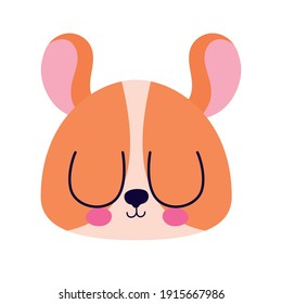perro lindo en el diseño de ilustración de un vector de fondo blanco