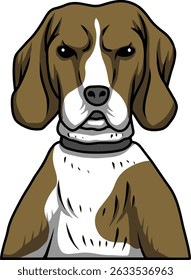 ilustração cão bonito branco marrom