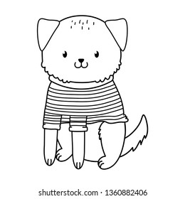 cute dog woodland character