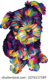 Cute dog WPAP pop art design for home decoration