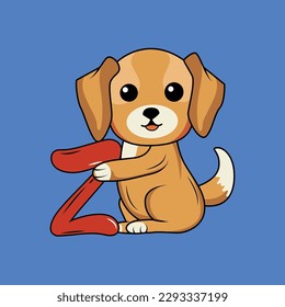 Cute dog with Z Letter Vector Illustration