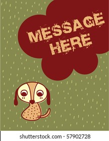 cute doggy doodle message