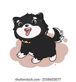 Cute doggy kawaii illustration. Animal kawaii dog Characters