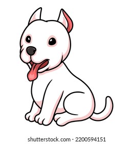 Cute dogo argentino dog cartoon