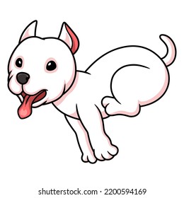 Cute dogo argentino dog cartoon running