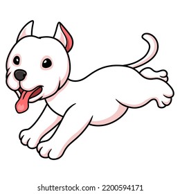 Cute dogo argentino dog cartoon running