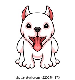 Cute dogo argentino dog cartoon