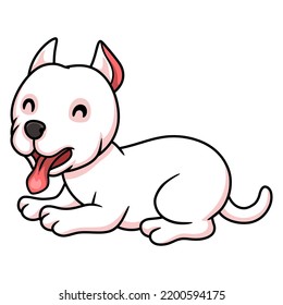 Cute dogo argentino dog cartoon 