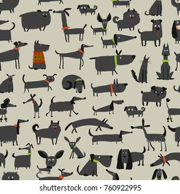 Colección de perros sin fisuras para su diseño