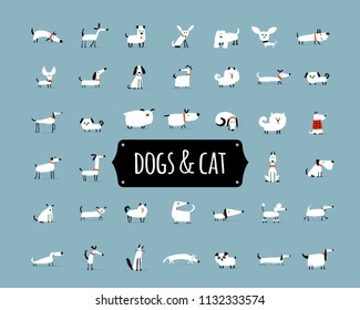 Cute dogs collection for your design
