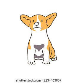 Cute-Hunde-Doodle-Vektorgrafik-Design