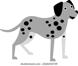 Cute dogs doodle vector set. Cartoon dog or puppy characters design collection with flat color in different poses. Set of funny pet animals isolated .
