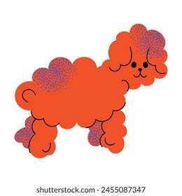 Cute dogs doodle vector set. Cartoon dog or puppy characters design collection with flat color in different poses. Set of funny pet animals isolated on white background