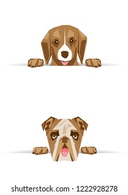 Cute dogs drawing