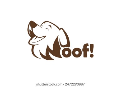 Logo simple de la cabeza de perros lindos