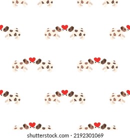 Cute dogs Jack Russell Terrier. Fanny animals . Vector hand drawn seamless pattern. Perfect for baby, kids apparel, print design, textile. White background.