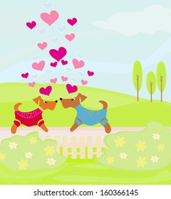 Cute dogs in love 