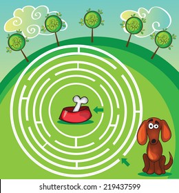Cute Dog's Maze Game -help dog find his  bone