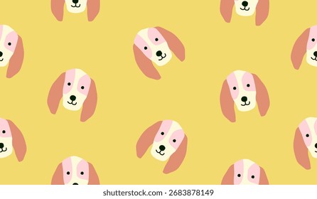 Cães bonitos padrão fundo vetor design