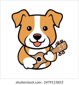  cute dogs puppy collection flat colorful illustration 